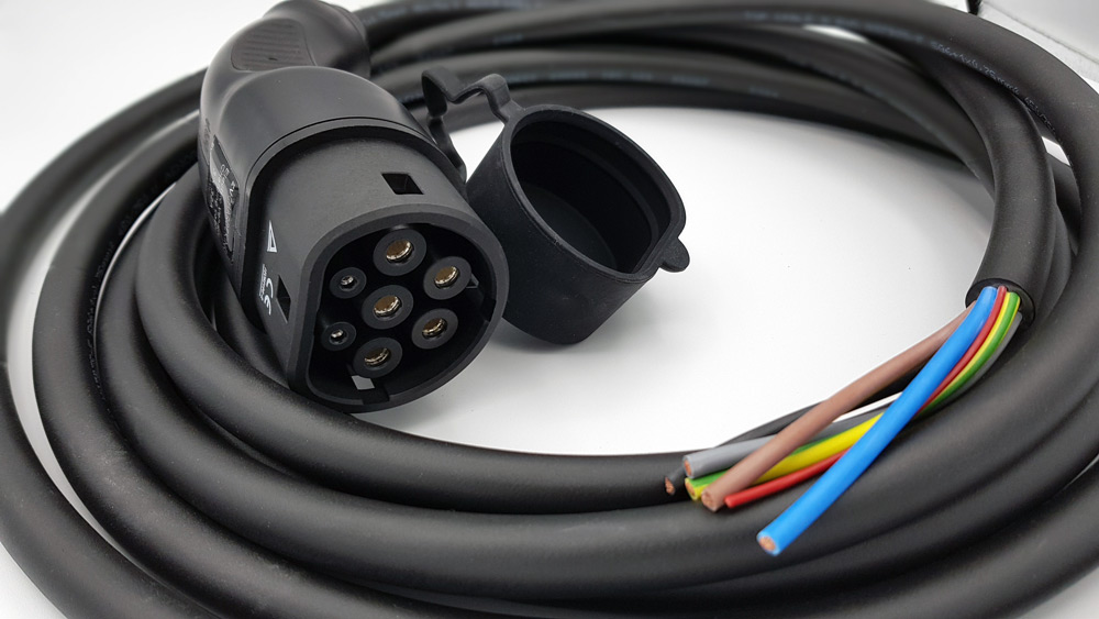 Open einde laadkabel type 2, driefasig 32A - 22kW